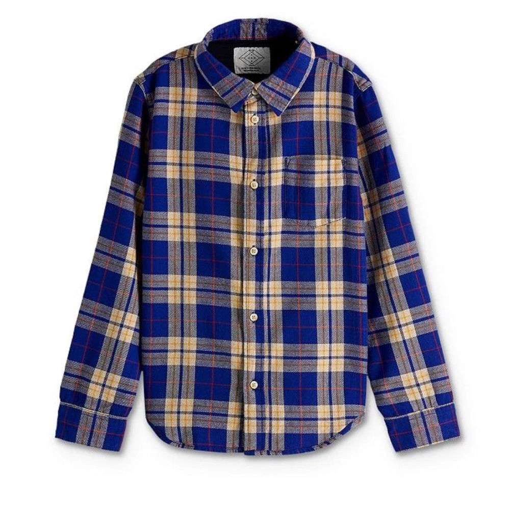 Scotch Shrunk Plaid Button Up Shirt Boys size 16